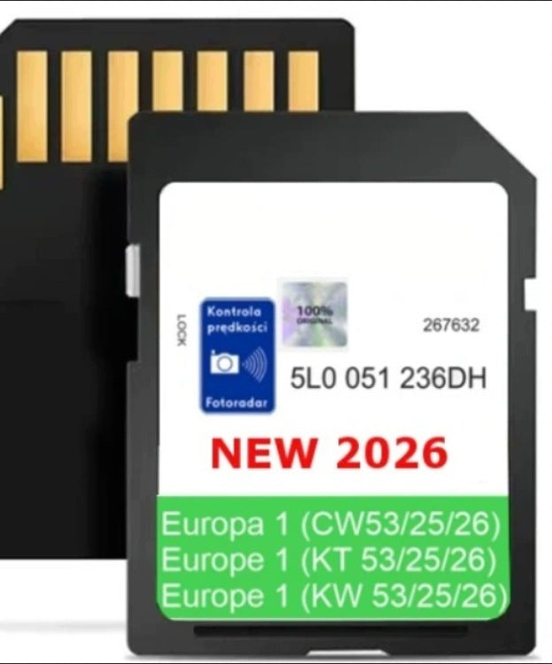 MAP FOR NAVIGATION CARD FOR SKODA AMUNDSEN MIB2 2025/2026 V23 EU LATEST