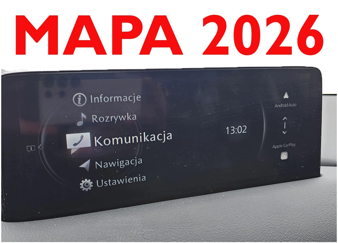 MAP FOR NAVIGATION CARD MAZDA 2026 EU DN4J MAZDA 3 CX-5 MX-30 CX-30 RADARS