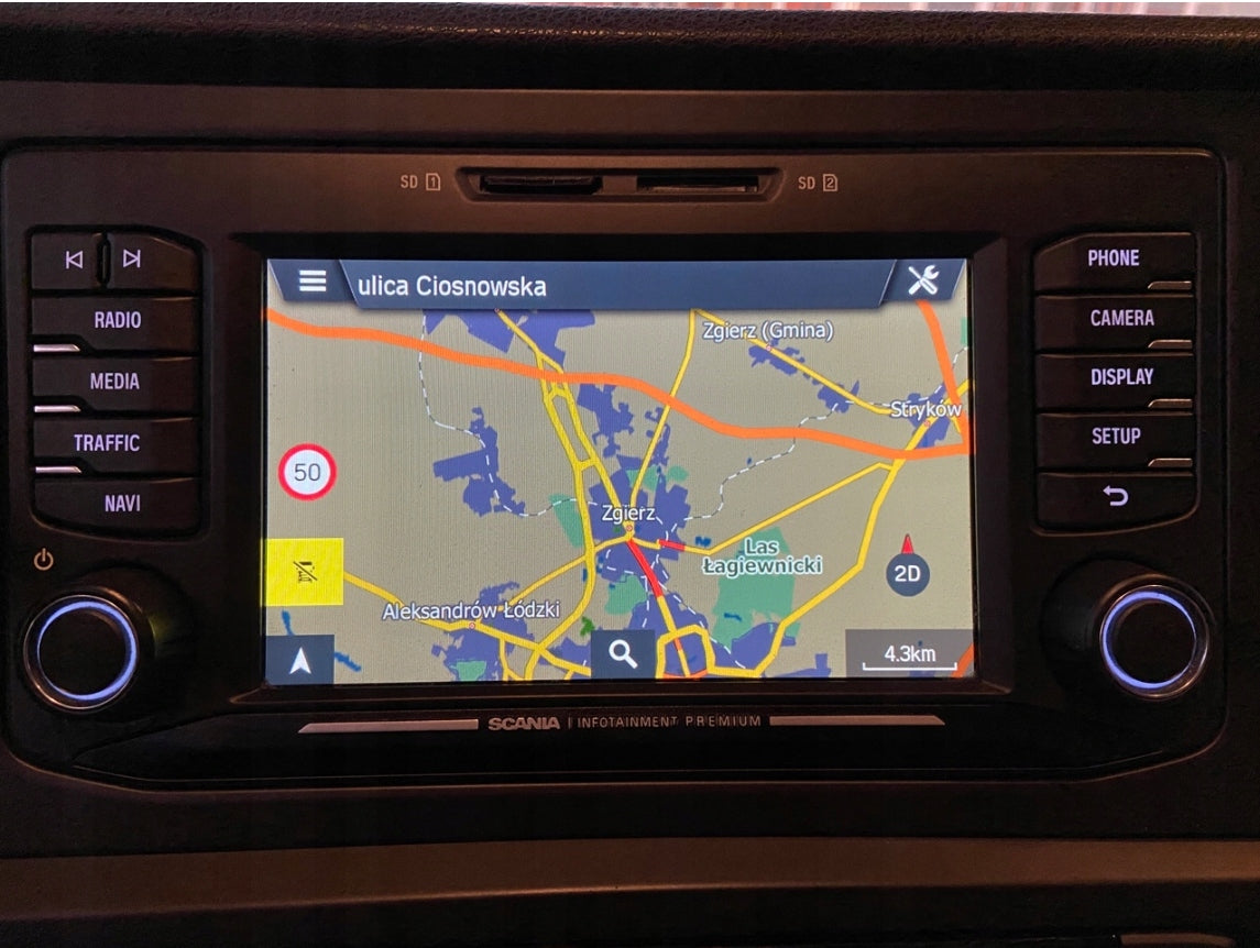 MAP FOR NAVIGATION GPS CARD SD SCANIA EUROPE 2024/2025 TRUCK LATEST Brand Scania