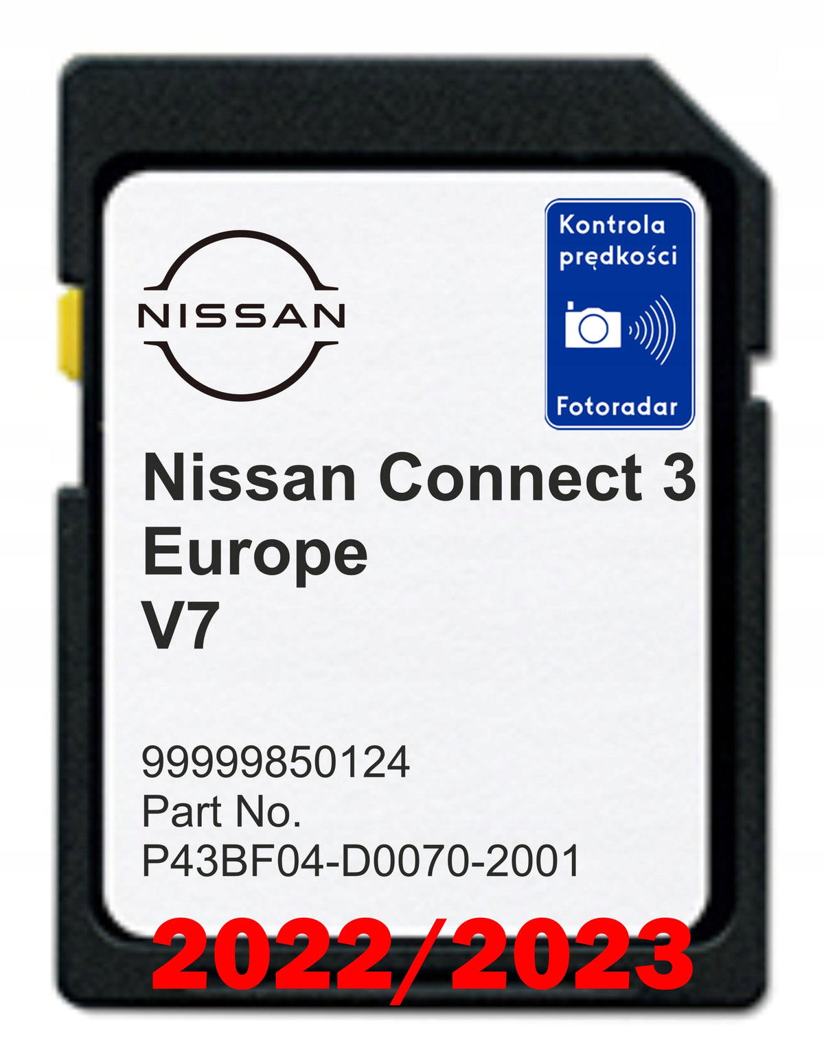 MAP NAVIGATION CARD NISSAN LCN3 V7 2023 SPEED CAMERAS QASHQA X-TRAIL NAVARA EAN (GTIN) 5905730561584