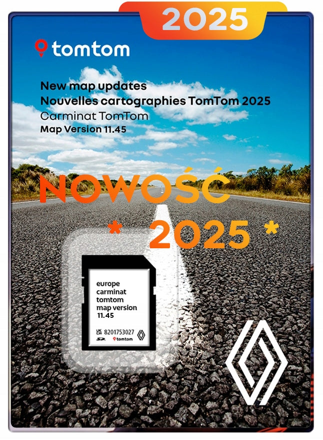 MAP RENAULT CARMINAT TomTom Europe 11.45 NEWEST 2025