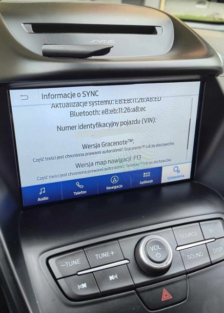 MAP UPDATE FOR NAVIGATION GPS FORD SYNC3 EUROPE F13 2024/2025 EAN (GTIN) 5905730561782