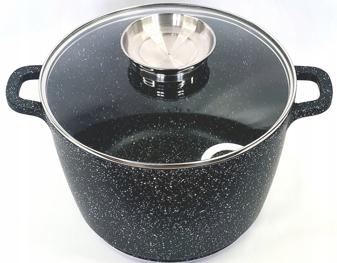 MARBLE POT 10 L WITH GLASS COVER INDUCTION Brand Kamille