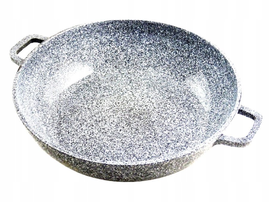 MARBLED POT LOW WOK DEEP GREY 5.5L 32CM INDUCTION GAS ZL7070 Brand Zilner