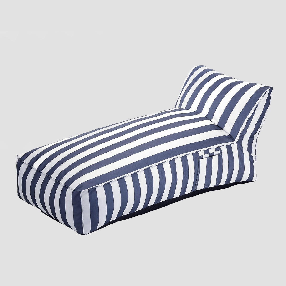 MARIS couch with white and blue stripes 72x102x65 cm HOMLA Color blue