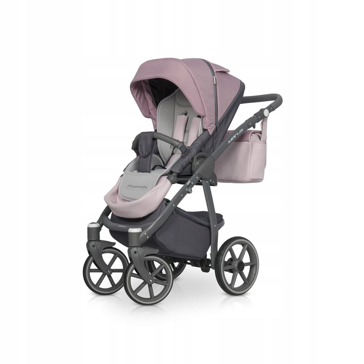 MARLA 2-in-1 Multifunction Stroller BAG + FOIL + MOSQUITO NET Lightweight HDA Wheels Color pink