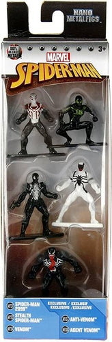 MARVEL SPIDERMAN SET OF 5 METAL FIGURES NANO Brand Nano