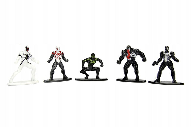 MARVEL SPIDERMAN SET OF 5 METAL FIGURES NANO Packaging status original