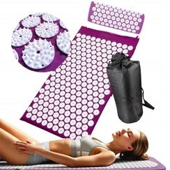 MASSAGE ACUPRESSURE MAT WITH SPIKES HEALTH RELAXING PILLOW BAG