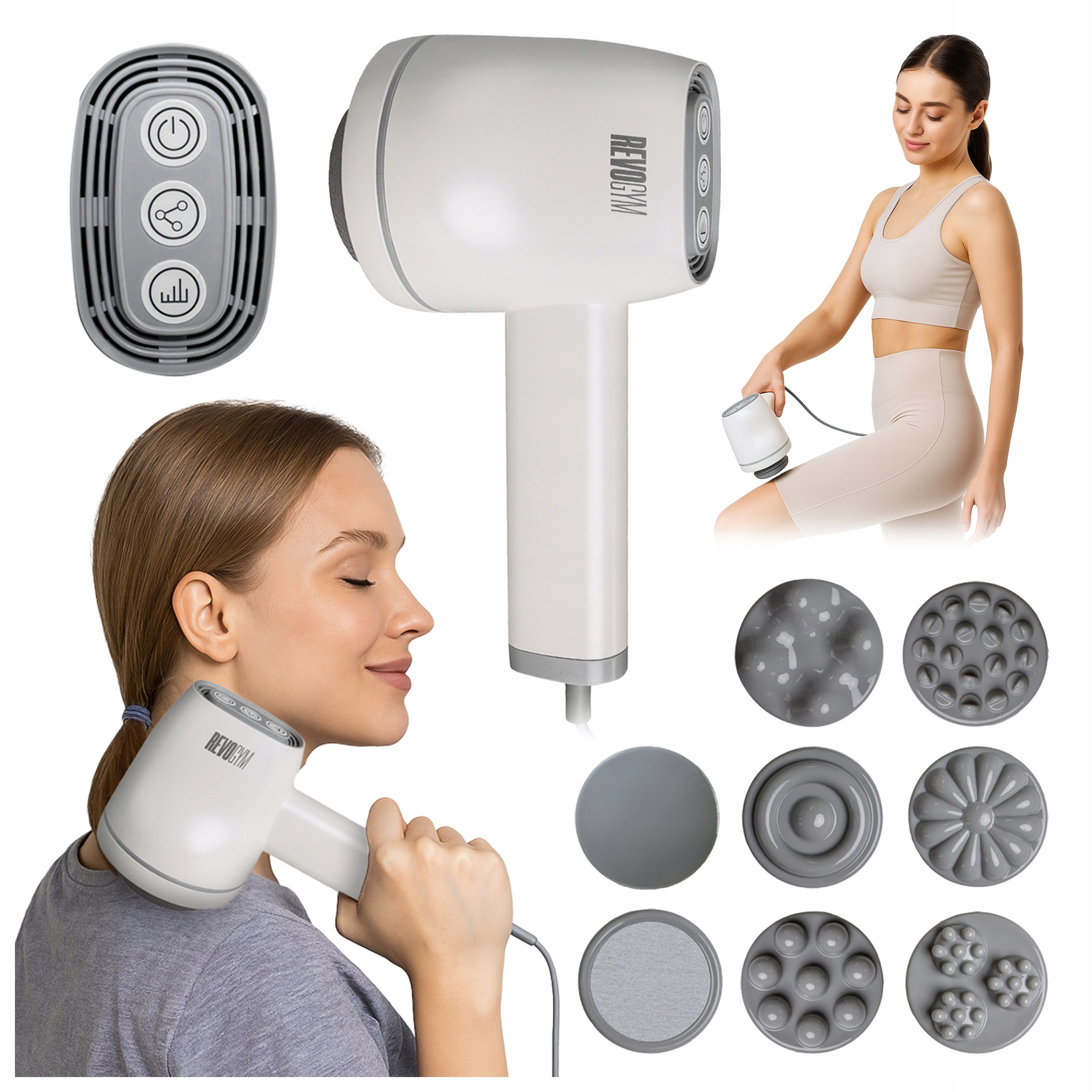 MASSAGE GUN ANTI-CELLULITE FIRMING MASSAGER INFRARED 8in1 230V
