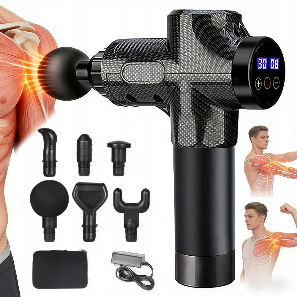 MASSAGE GUN BACK BODY MASSAGER FEET MASSAGE GUN + CASE TIPS