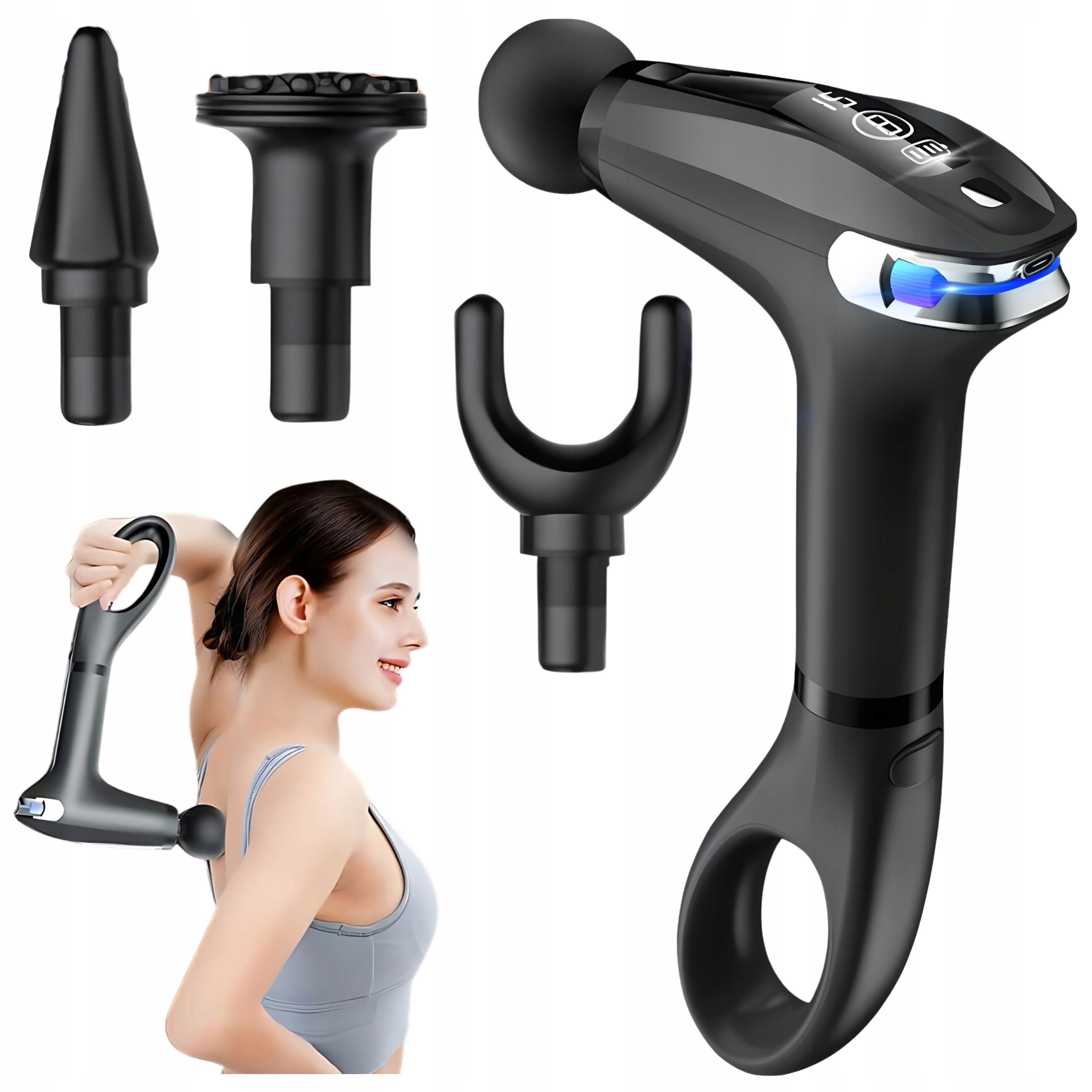 MASSAGE GUN BACK MASSAGER NECK LEG SET OF TIPS PRO