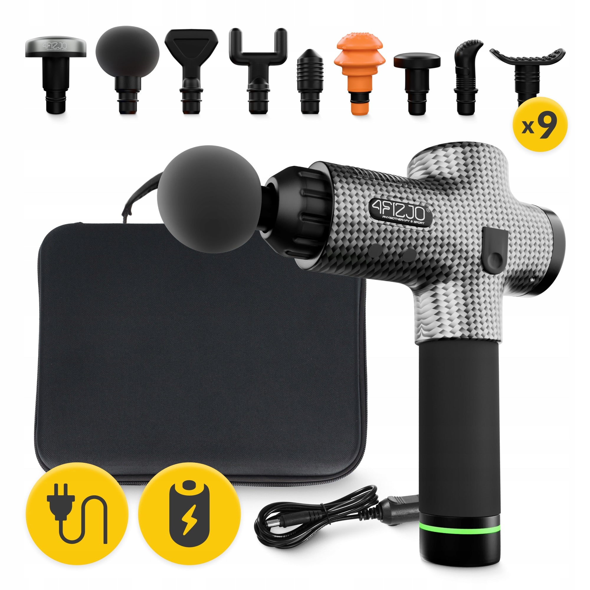 MASSAGE GUN MASSAGER WITH INTERCHANGEABLE TIPS RELAXATION MASSAGE GUN ULTRA EAN (GTIN) 5907739315632
