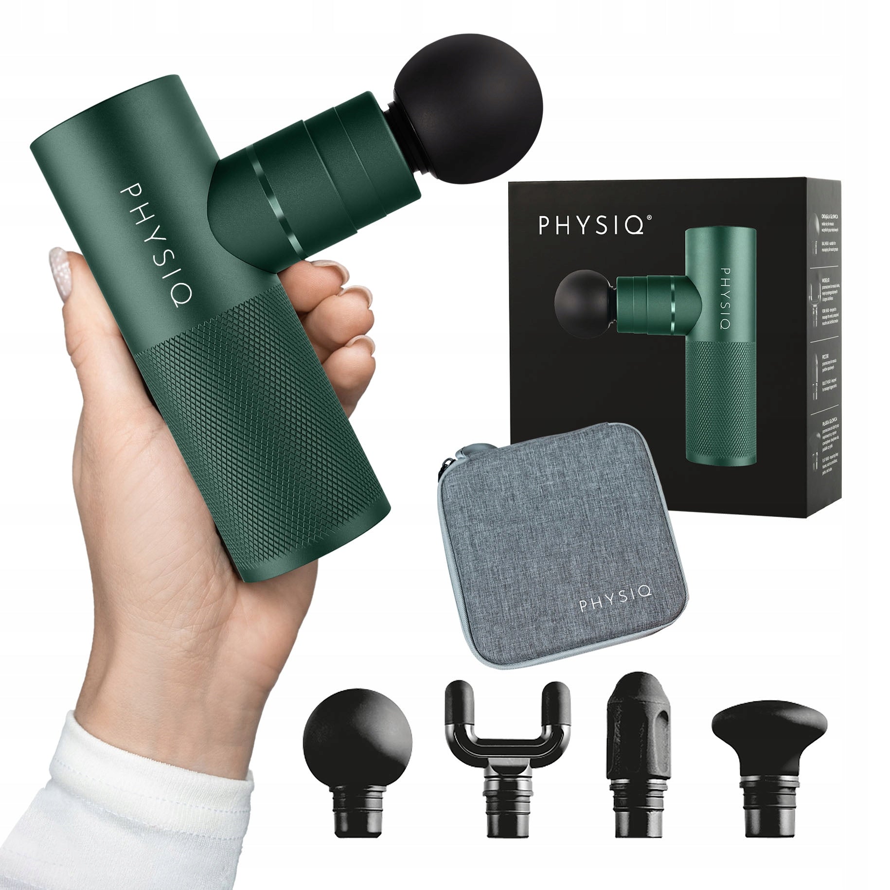 MASSAGE GUN NECK LEG BACK MASSAGER STRONG AI MODE + CASE GREEN
