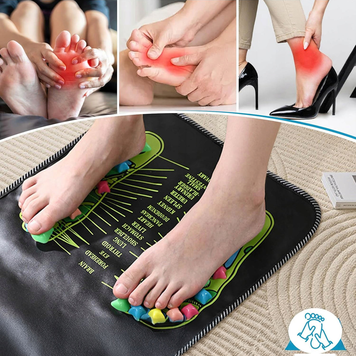 MASSAGE MAT CORRECTIVE MASSAGING ON FLAT FEET FOLDING 175X35 CM Brand no brand