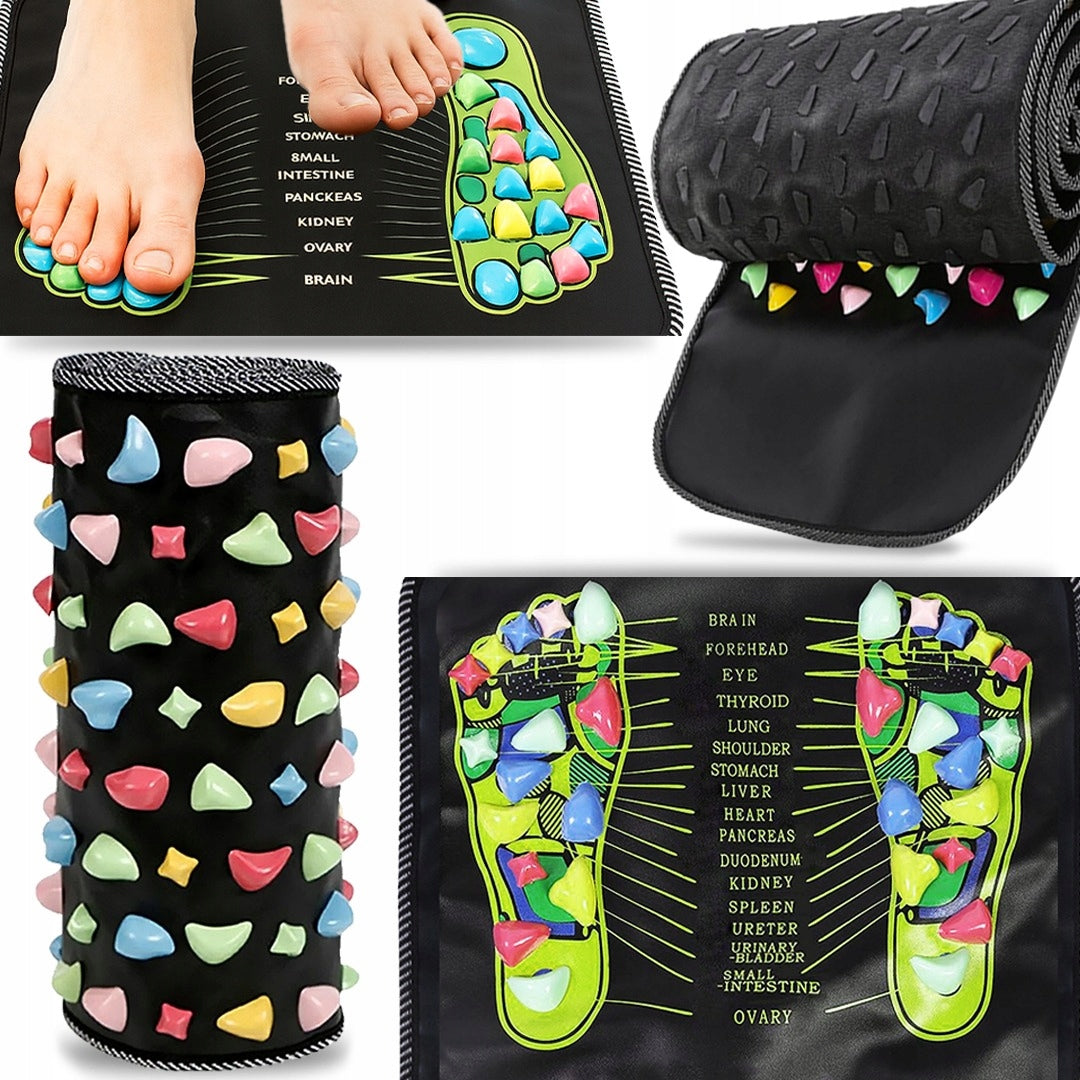 MASSAGE MAT FOR ACUPRESSURE REFLEXOLOGY WITH SPIKES MASSAGE FOR FEET MASSAGER