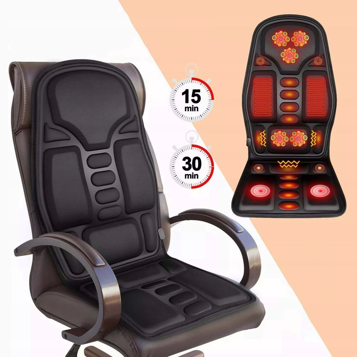MASSAGE MAT FOR CAR MASSAGE CHAIR, VIBRATING FOR MASSAGE WITH HEATING Brand no brand