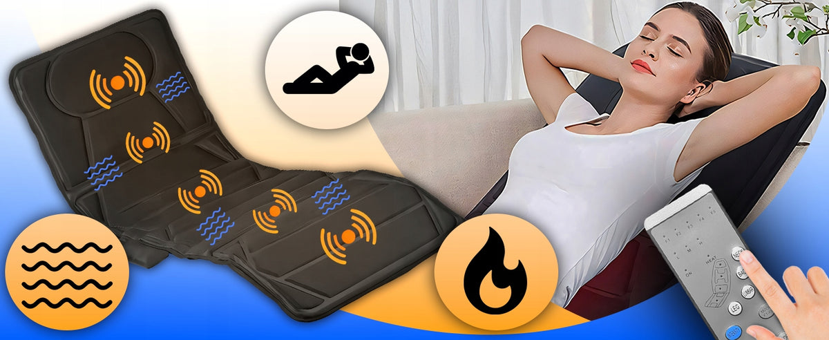 MASSAGE MAT VIBRATING MASSAGE MATTRESS FOR BED ARMCHAIR 12 MOTORS PILOT Manufacturer code R-SR319