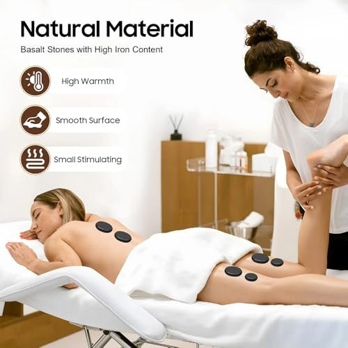 MASSAGE STONES HOT BASALT SET OF 16 PCS RELAXATION FOR HOME Kind stone set