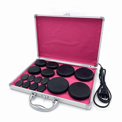 MASSAGE STONES HOT BASALT SET OF 16 PCS RELAXATION FOR HOME