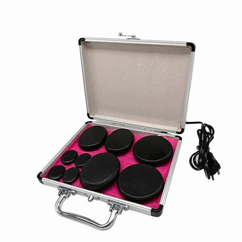 MASSAGE STONES HOT BASALT SET OF 9 PIECES FOR RELAXING HOME