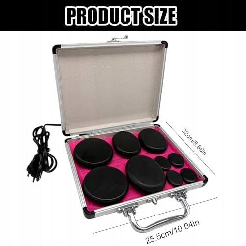 MASSAGE STONES HOT STONE BASALT SET OF 9 PCS FOR RELAXATION GIFT Kind stone set