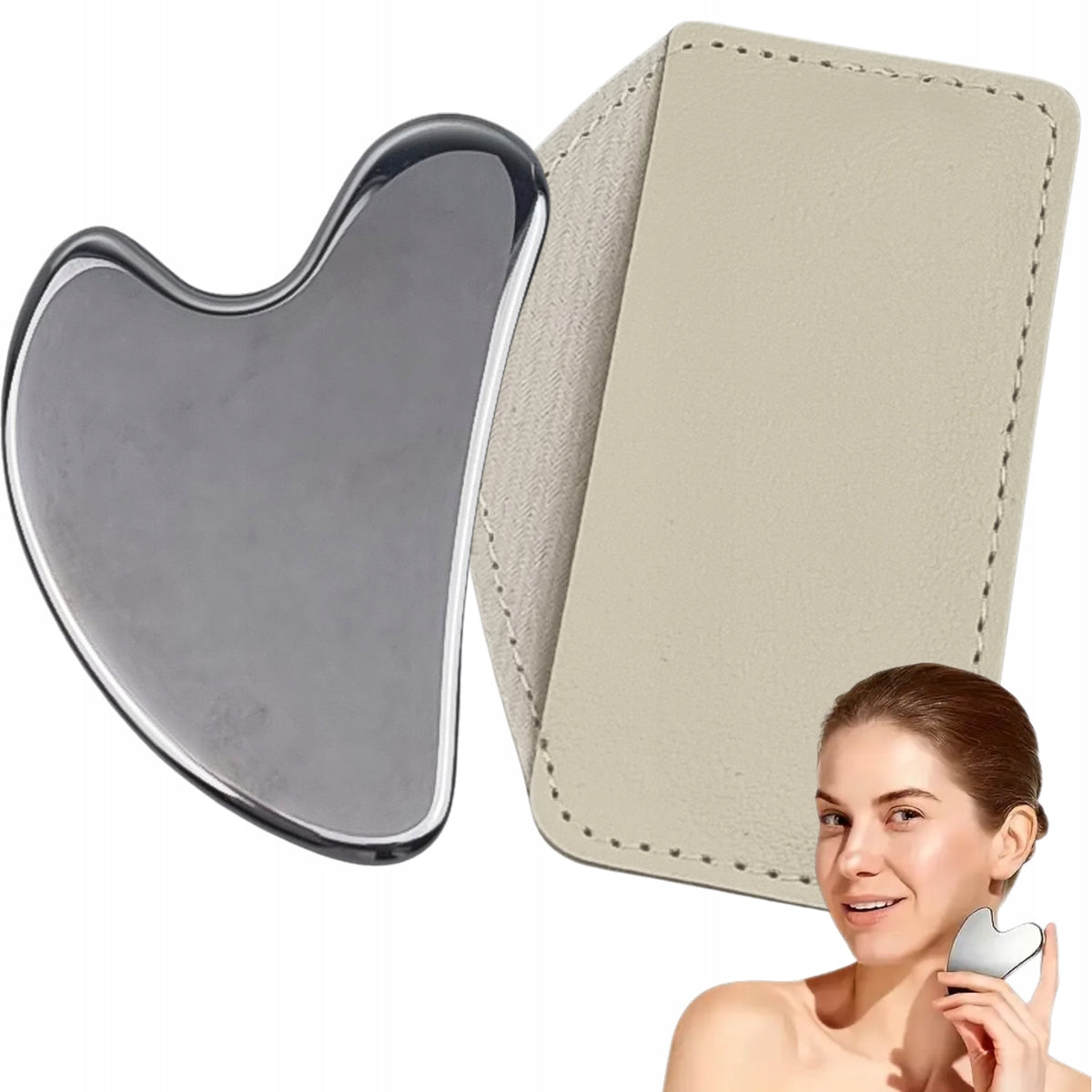 MASSAGER GUA SHA PLATE FOR FACE MASSAGE METAL STAINLESS STEEL SURGICAL