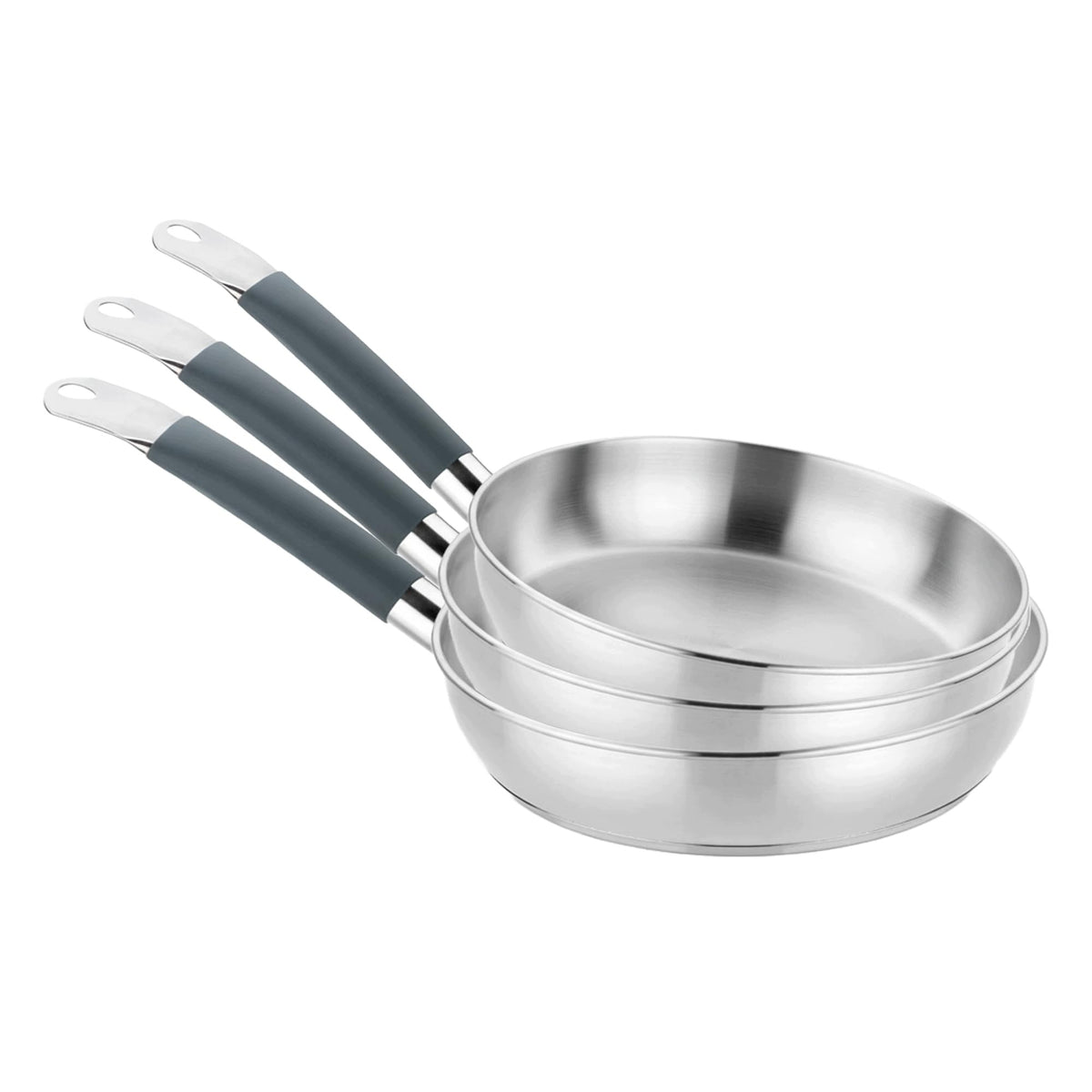 MASTER PAN SET 20-24-28 CM STAINLESS STEEL WITHOUT COATINGS FOR KITCHEN