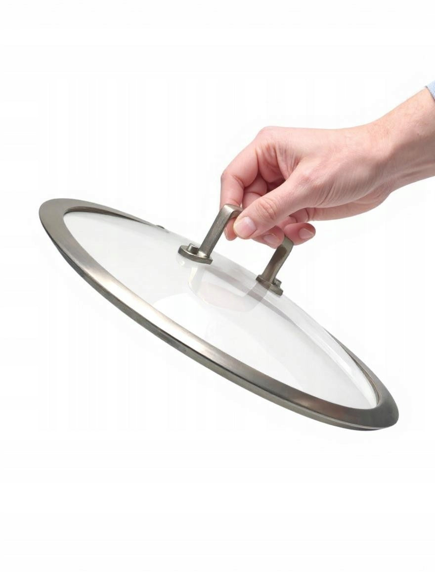 MASTERPAN Glass Cover 20 cm UNIVERSAL Lid for Pots and Pans Brand Masterpan