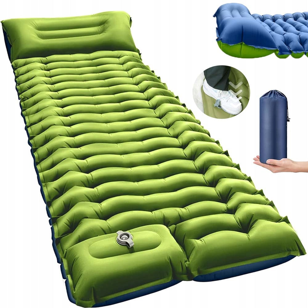 MAT CAMPING MAT SELF-INFLATING WITH PILLOW MATTRESS PORTABLE 195CM