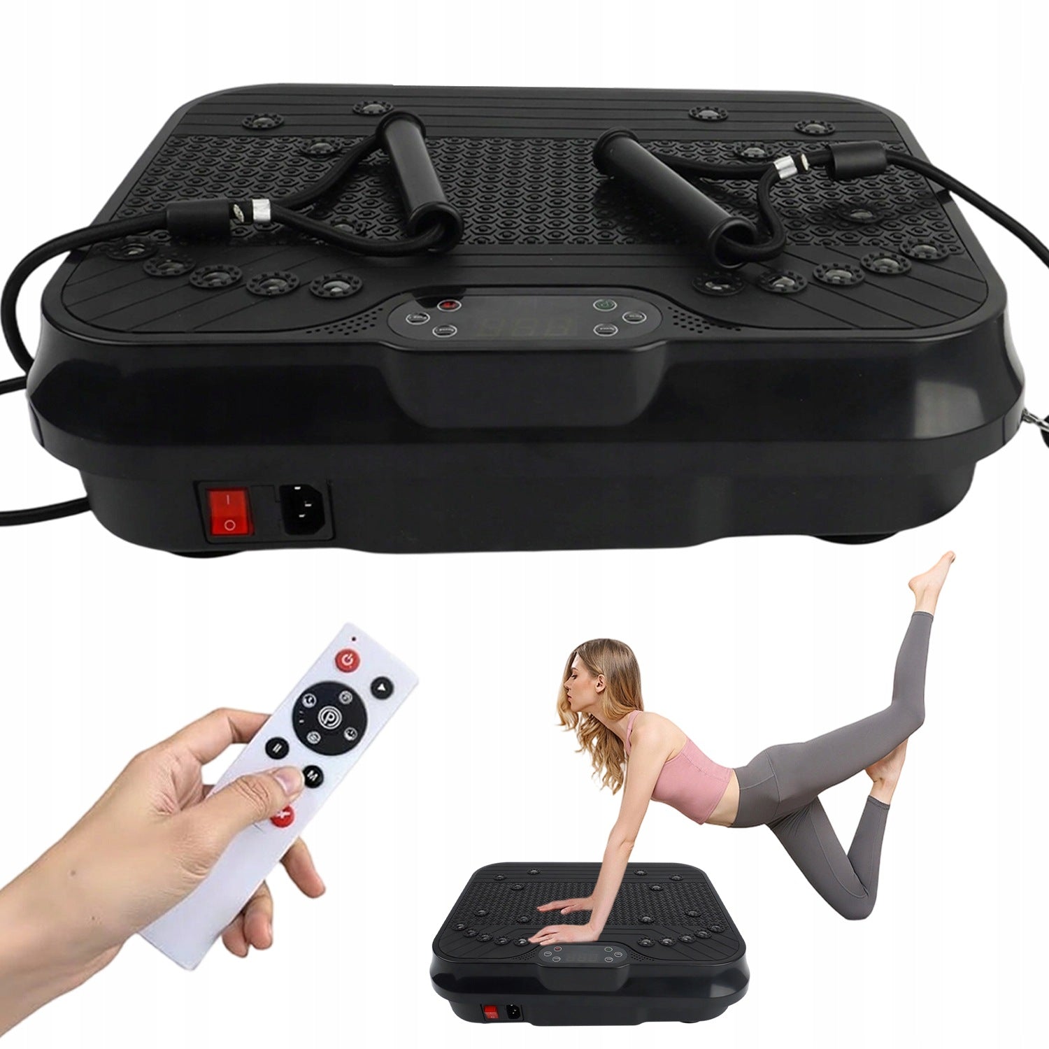 MAT VIBRATION PLATFORM WITH ELASTIC ARCHES TO STRENGTHEN THE UPPER BODY