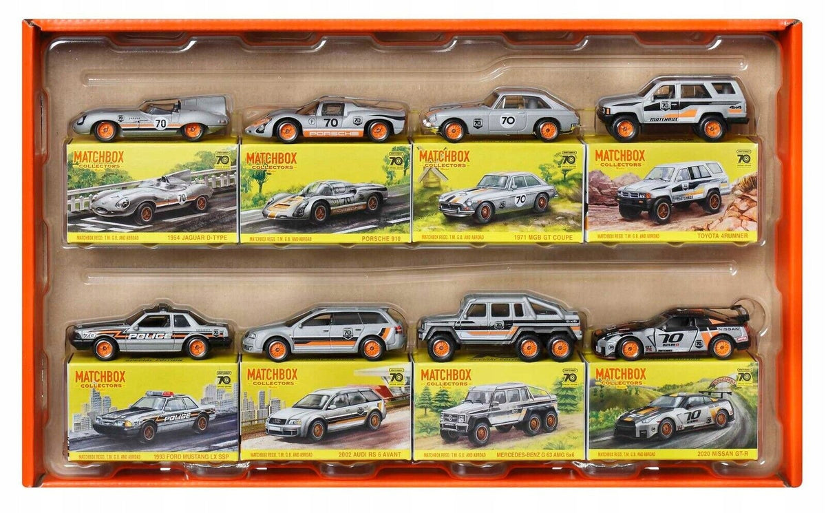 MATCHBOX set of 8 cars JUBILEE SET 70 years HPC03 Manufacturer code HPC03