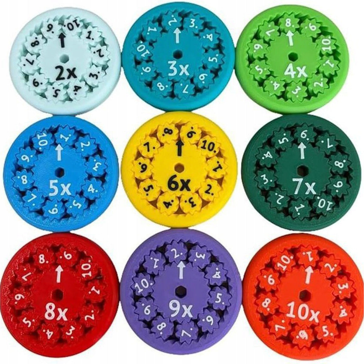 MATHEMATICAL SPINNER LEARNING MULTIPLICATION DIVISION FOR CHILDREN 9 PIECES SET Manufacturer code Cyfrowy żyroskop mnożący i dzielący