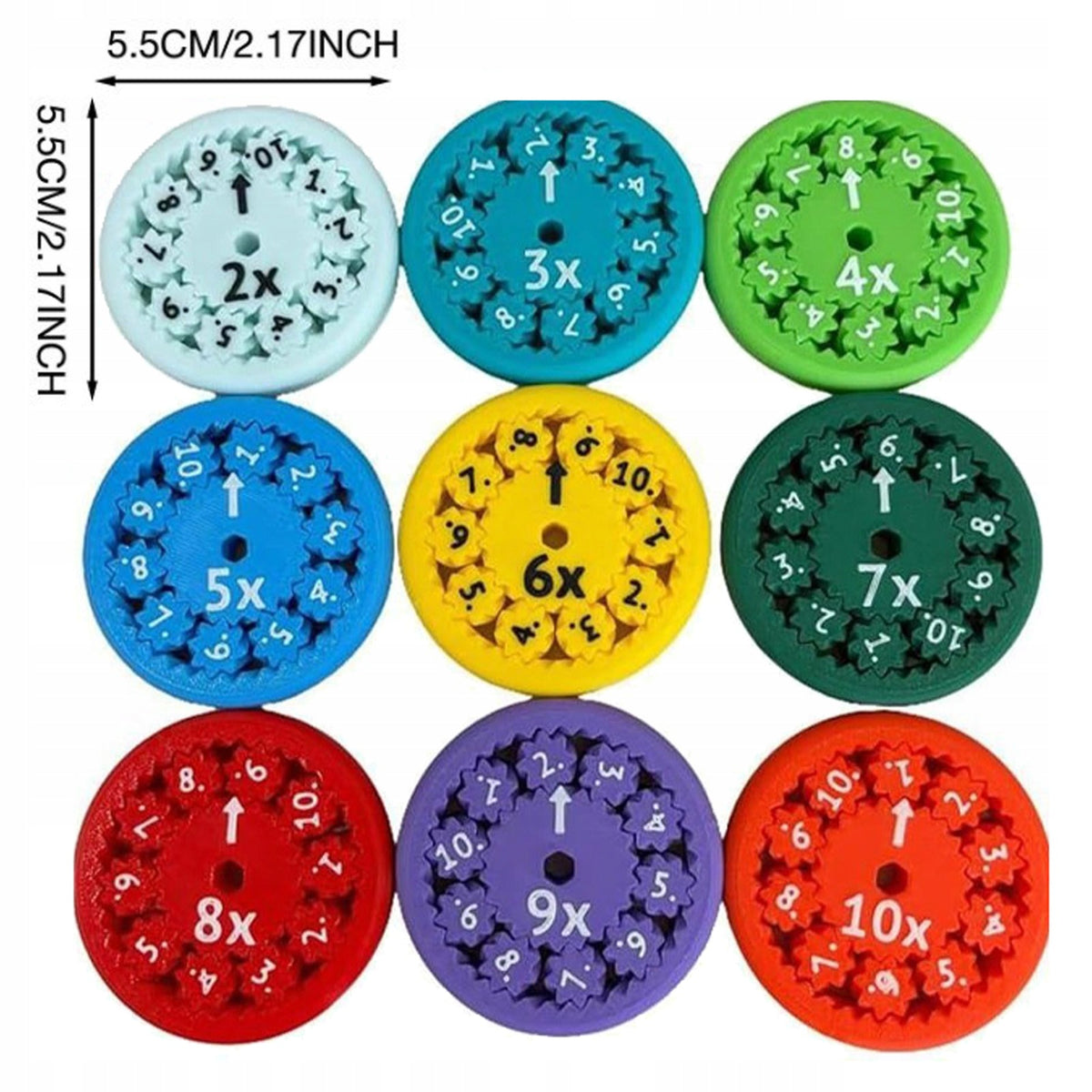 MATHEMATICAL SPINNER LEARNING MULTIPLICATION DIVISION FOR CHILDREN 9 PIECES SET Packaging status original