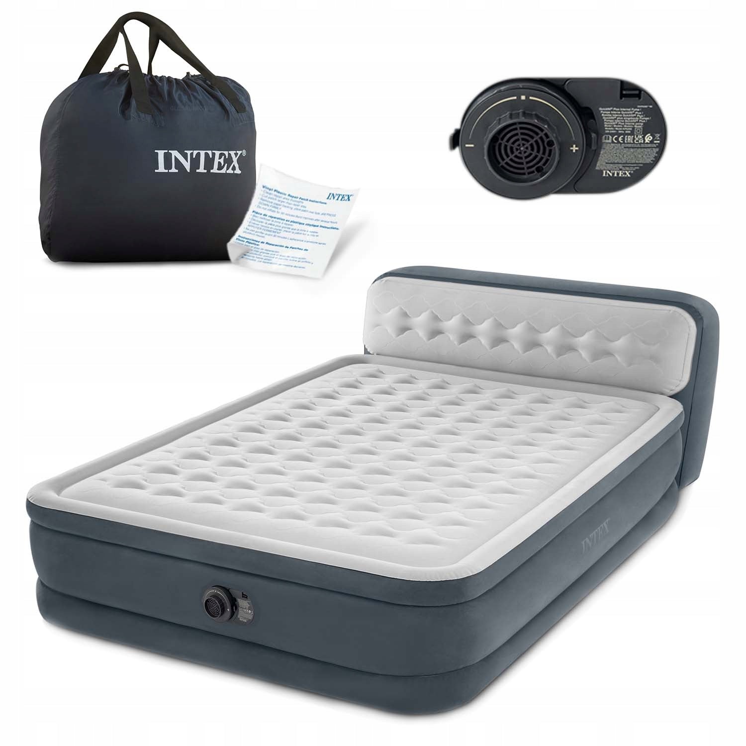 MATTRESS BED INTEX 64448 ND 152x236x46cm MODEL for 2026r BUILT-IN PUMP Packaging status original