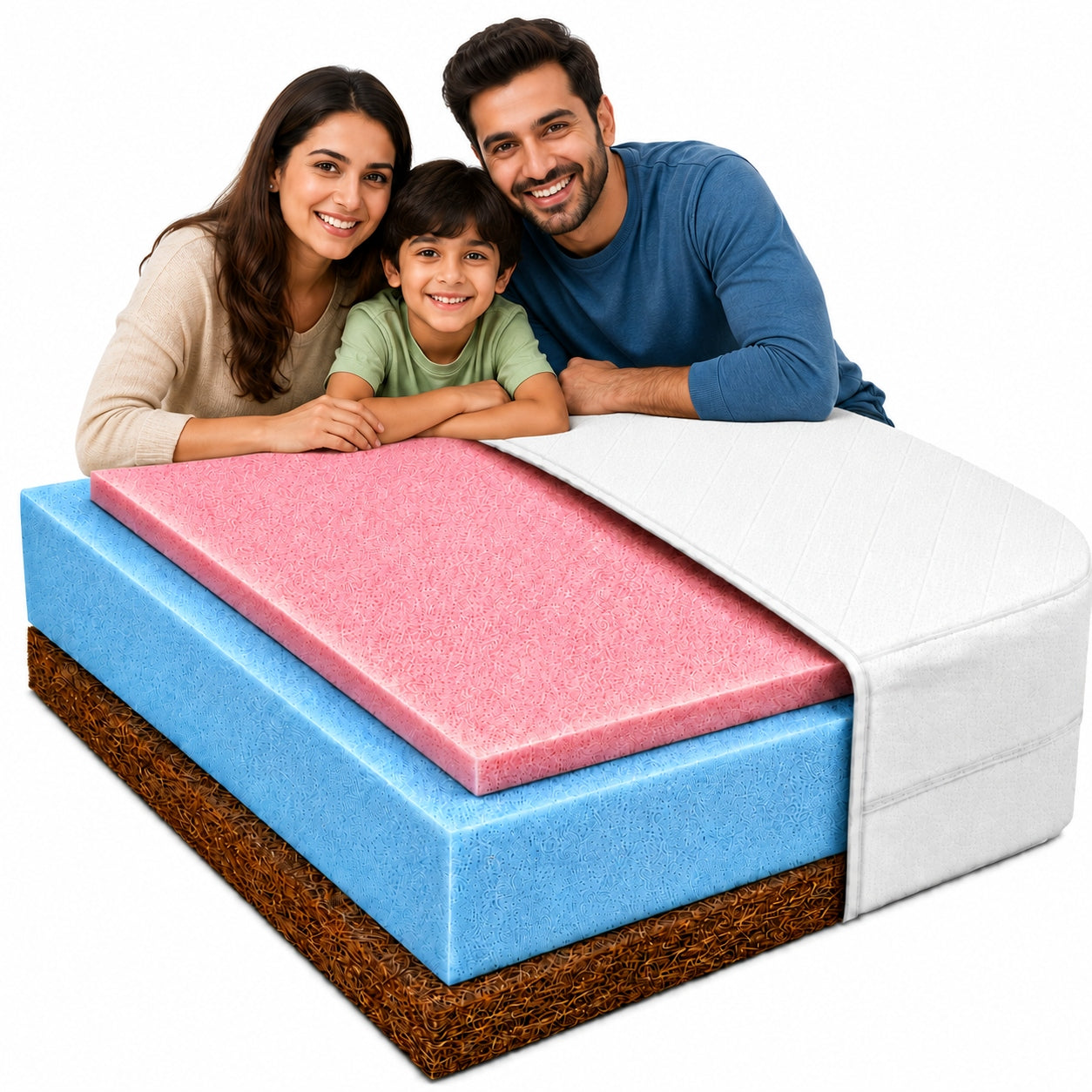 MATTRESS FOR CHILDREN 90X200 COCONUT HR ANTI-ALLERGIC DOUBLE-SIDED FOAM H2 H3