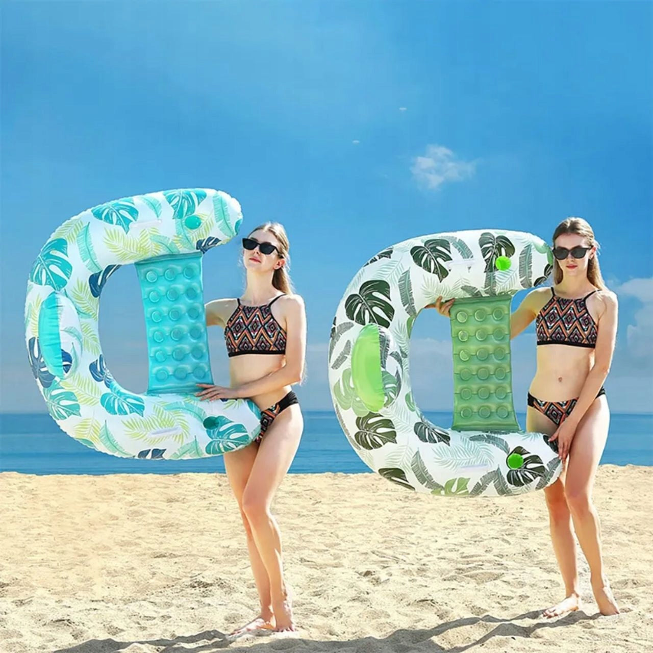 MATTRESS FOR SWIMMING CHAIR INFLATABLE LOUNGER WITH BACKREST AND PLACE FOR CUPS Brand no brand