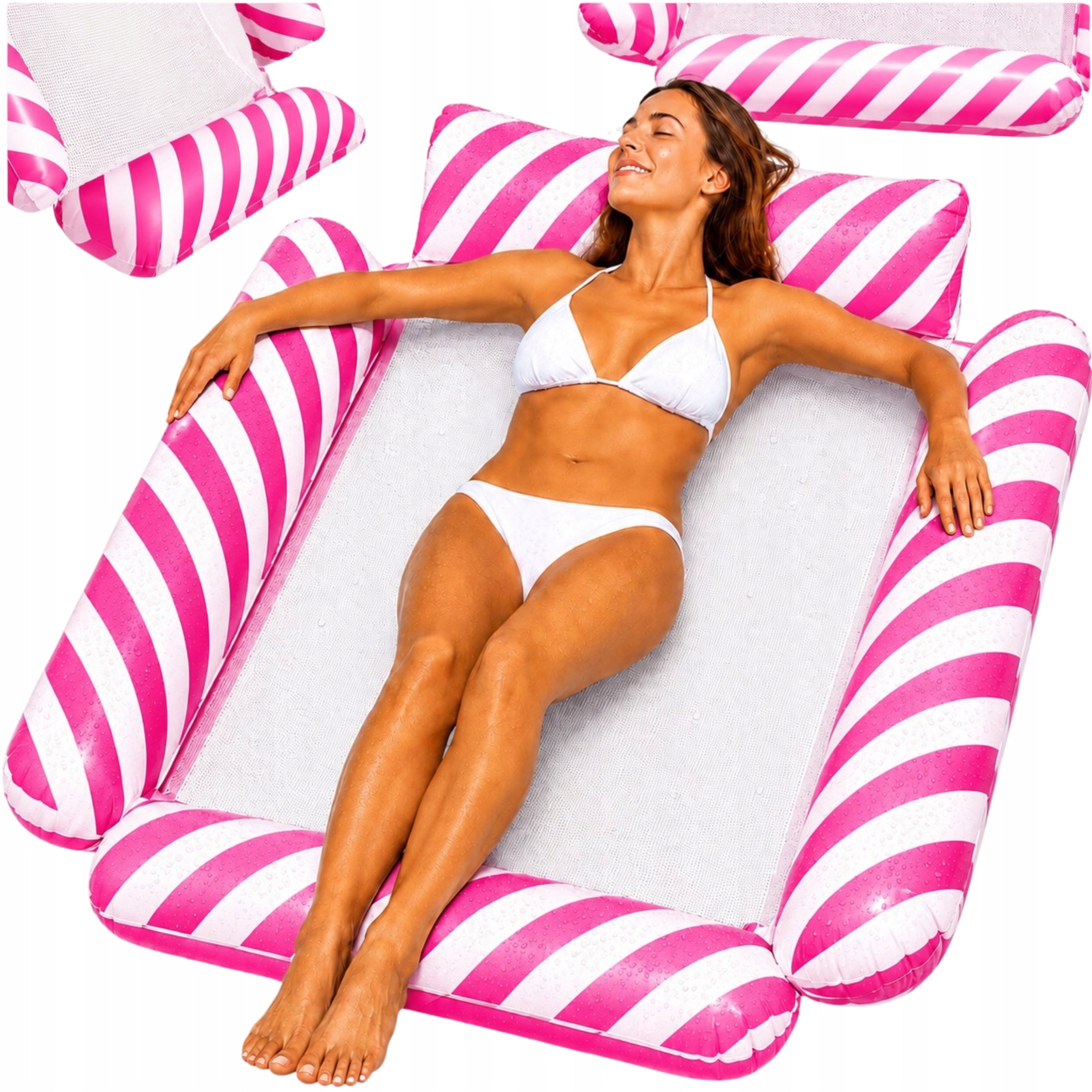 MATTRESS INFLATABLE BEACH HAMMOCK WATER LOUNGER CHAIR SWIMMING POOL CHAIR