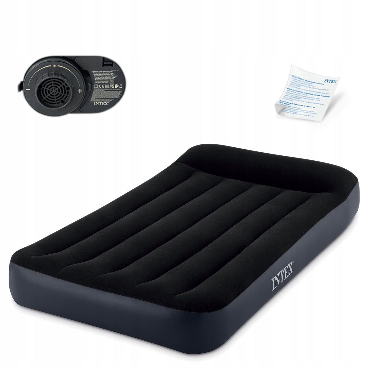 MATTRESS INFLATABLE SLEEPING BUILT-IN SINGLE PUMP INTEX BED 64146
