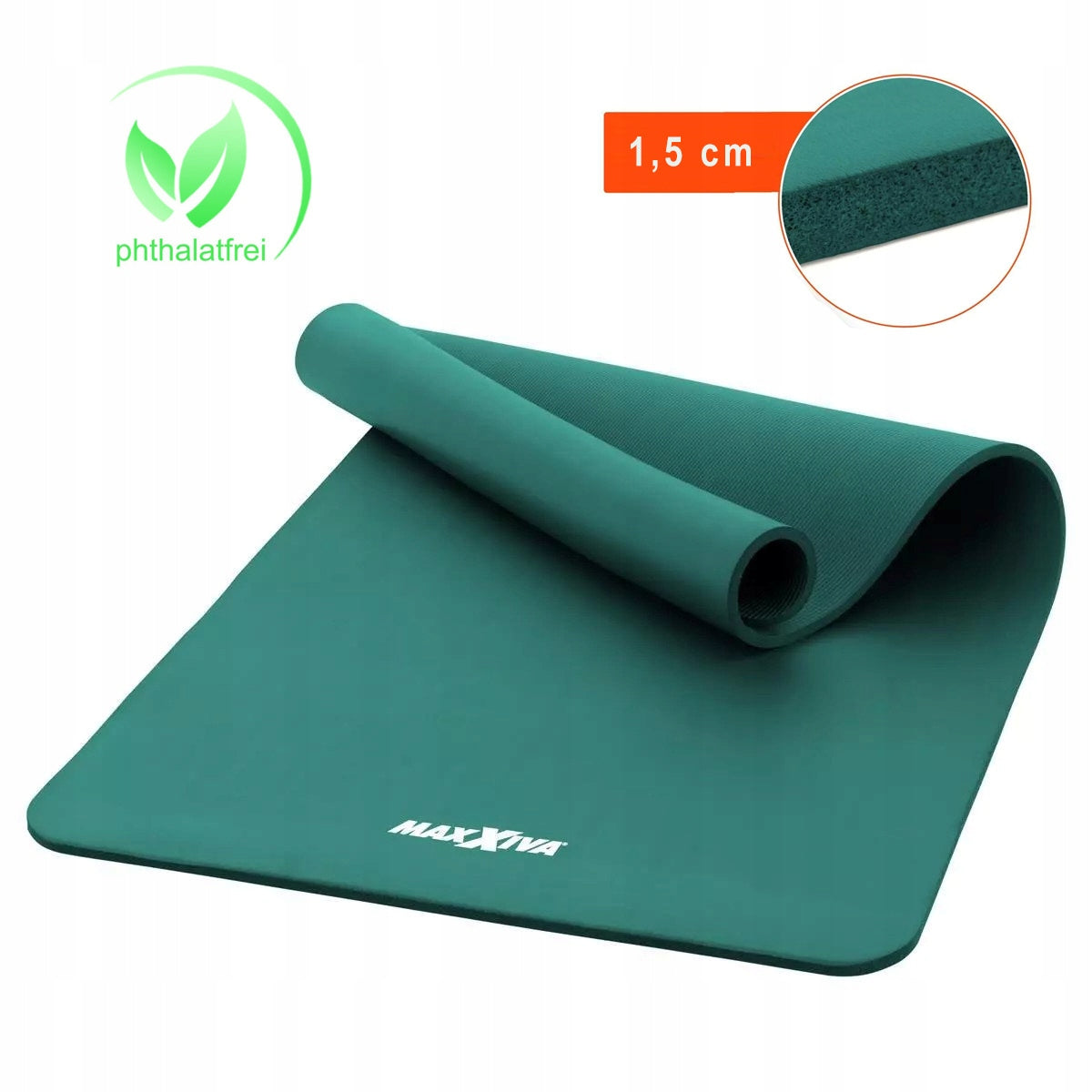 MAXXIVA TURQUOISE FOAM MAT 190x100x1,5cm FOR EXERCISE / YOGA / FITNESS
