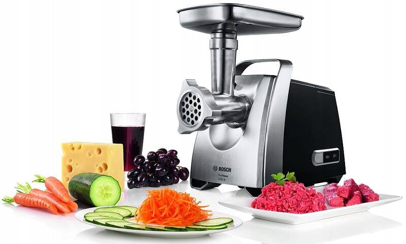 MEAT GRINDER 2000W PROPOWER STEEL STRAINER EFFICIENT BOSCH MFW67440 Grinding efficiency 3.5 kg/min