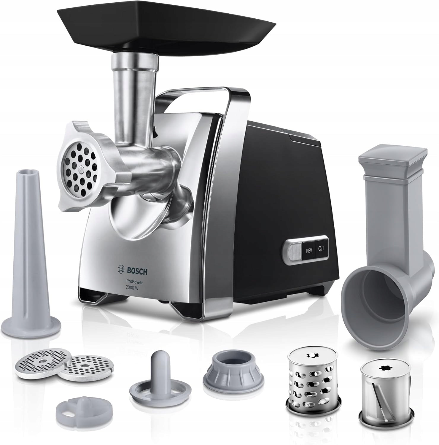 MEAT GRINDER 2000W PROPOWER STEEL STRAINER EFFICIENT BOSCH MFW67440