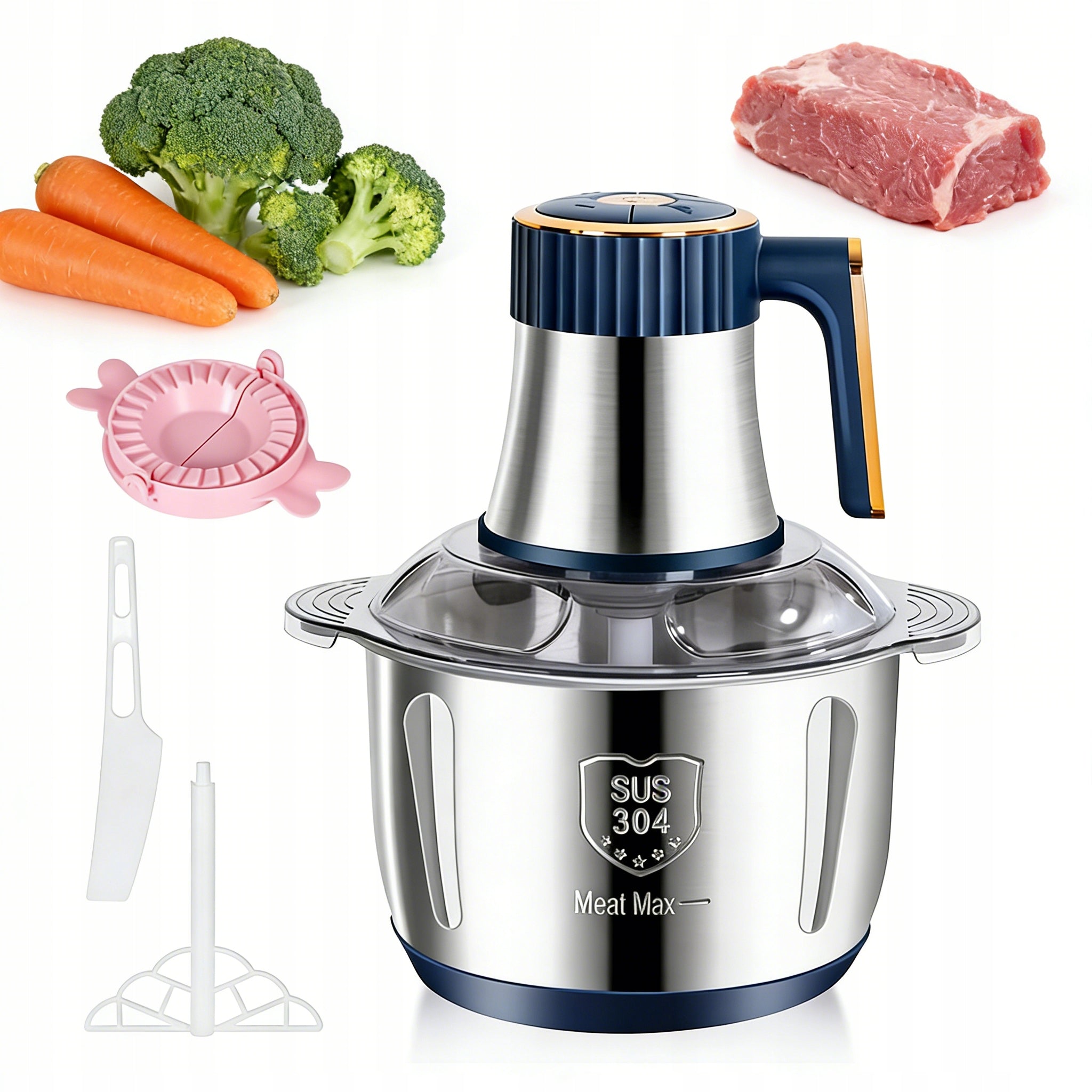MEAT GRINDER, 500W WITH 5L STAINLESS STEEL BOWL FOR HOME