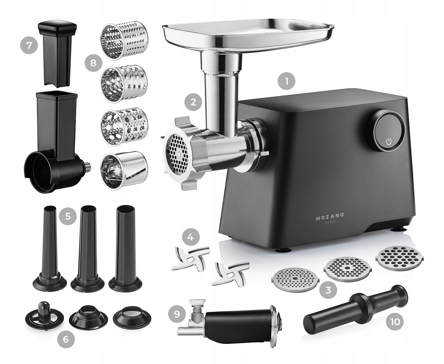 MEAT GRINDER 6in1 METAL SHREDDER 31 ELEMENTS TITANCHEF 3000 Grinding efficiency 4 kg/min