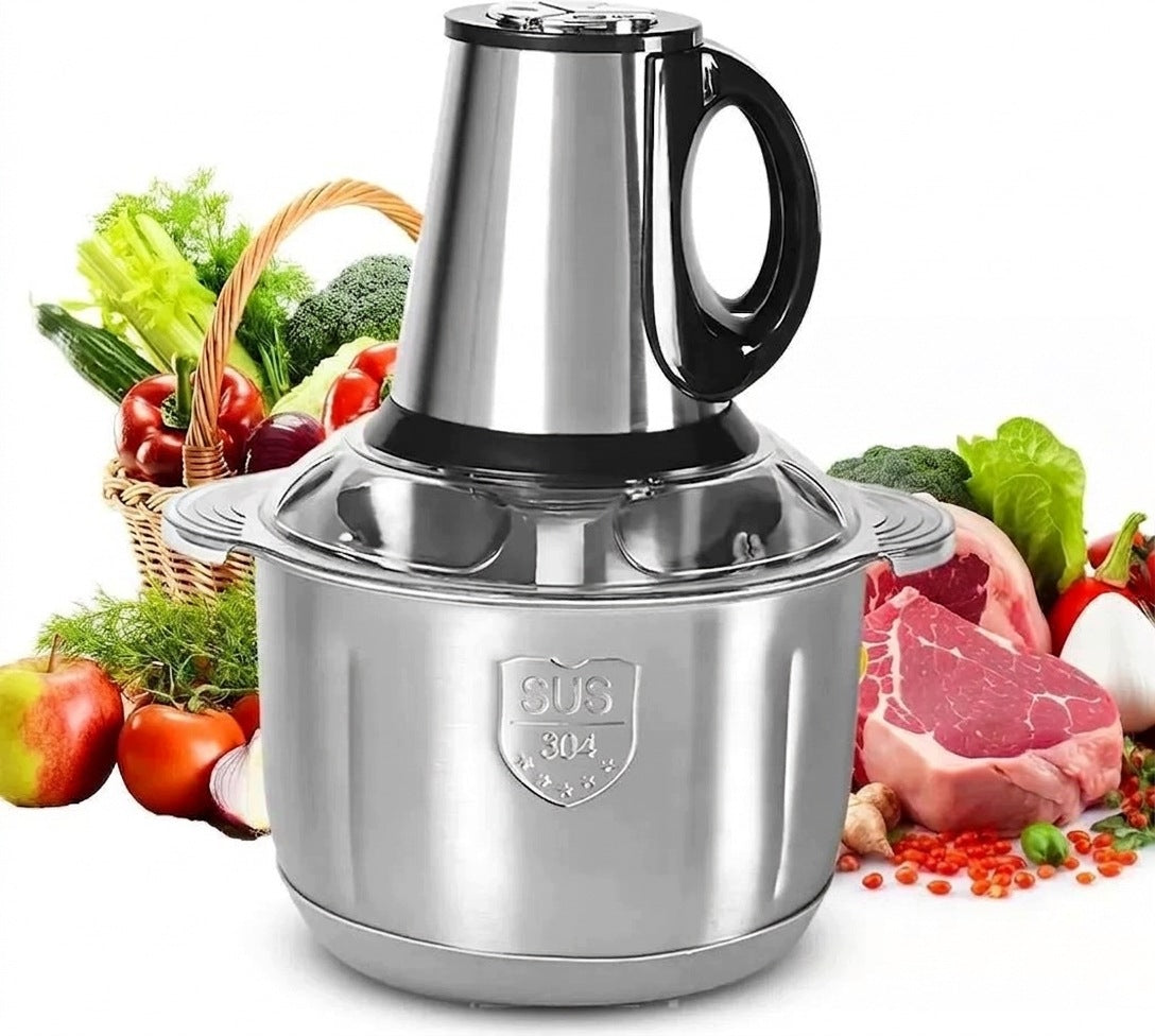 MEAT GRINDER ELECTRIC CHOPPER NUT VEGETABLE SHREDDER 3L STEEL