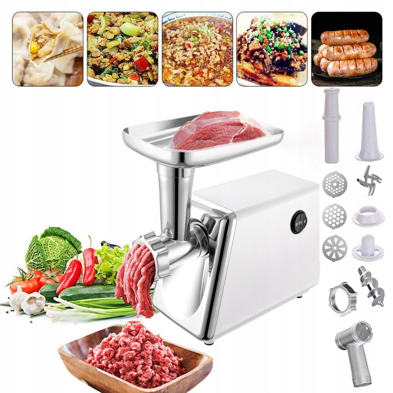 MEAT GRINDER ELECTRIC MACHINE WHITE 1000 W