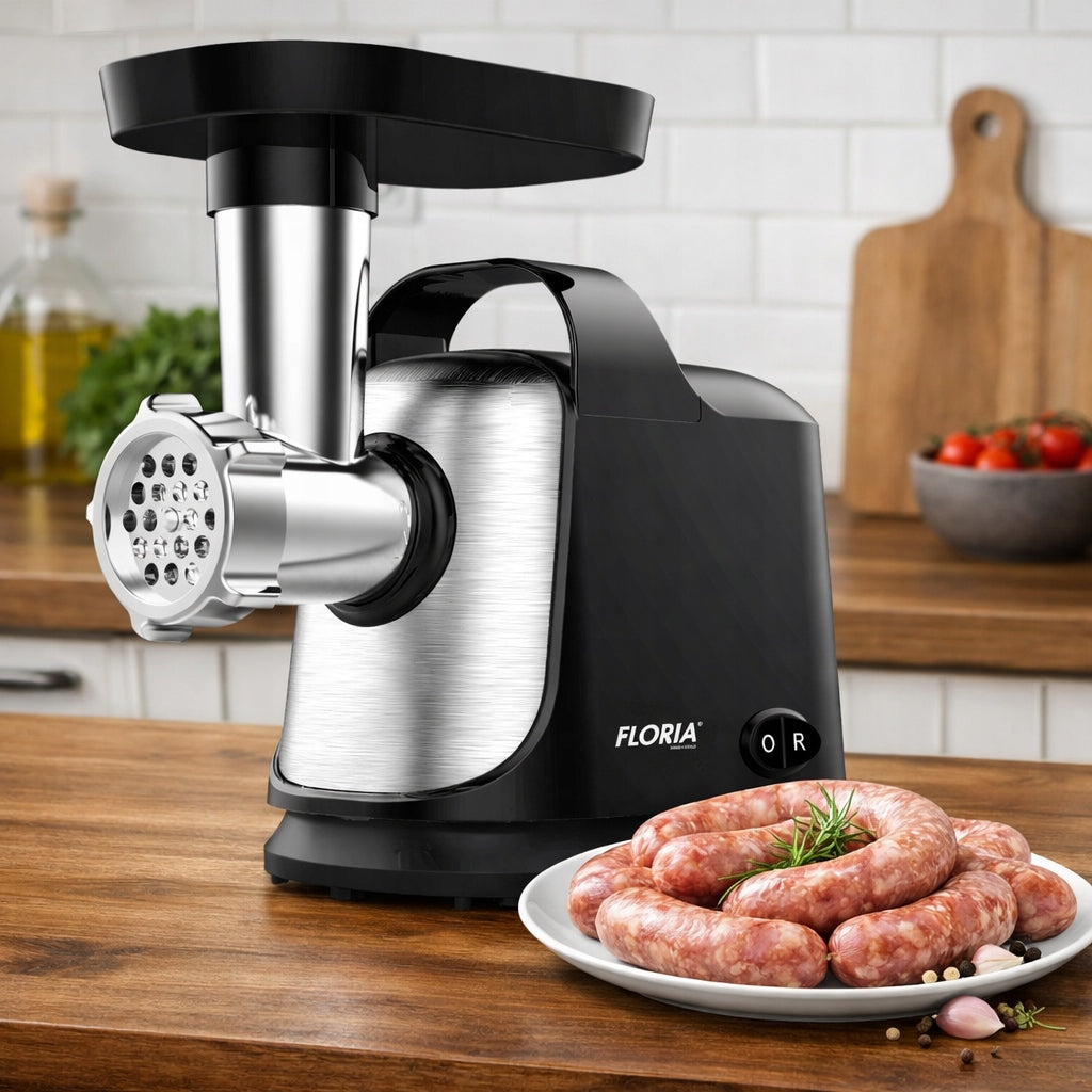 MEAT GRINDER ELECTRIC REVERSE 3 SIEVE SAUSAGE KEBBE 1300W Dominant color black