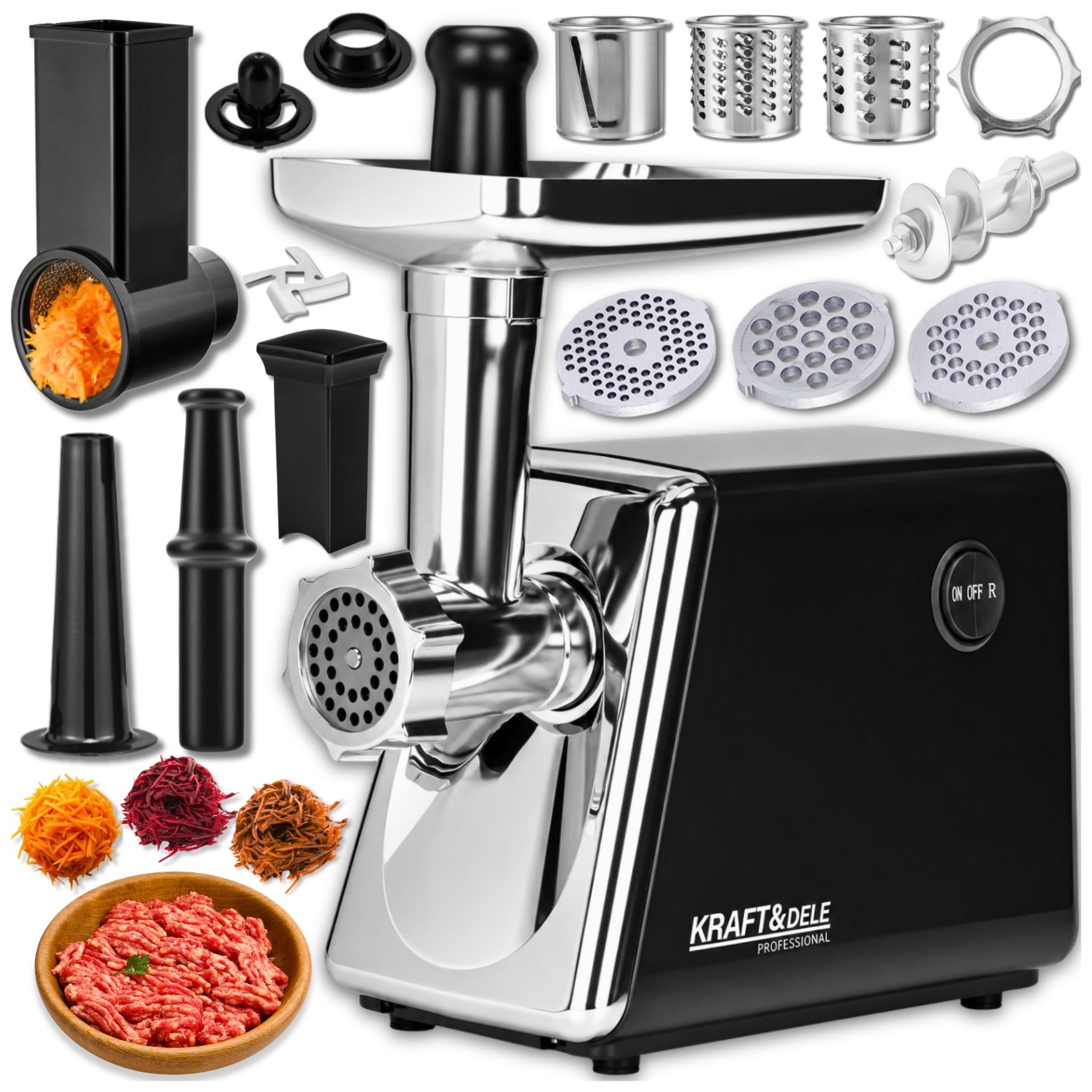 MEAT GRINDER ELECTRIC SET WITH SHREDDER 19in1 2200W