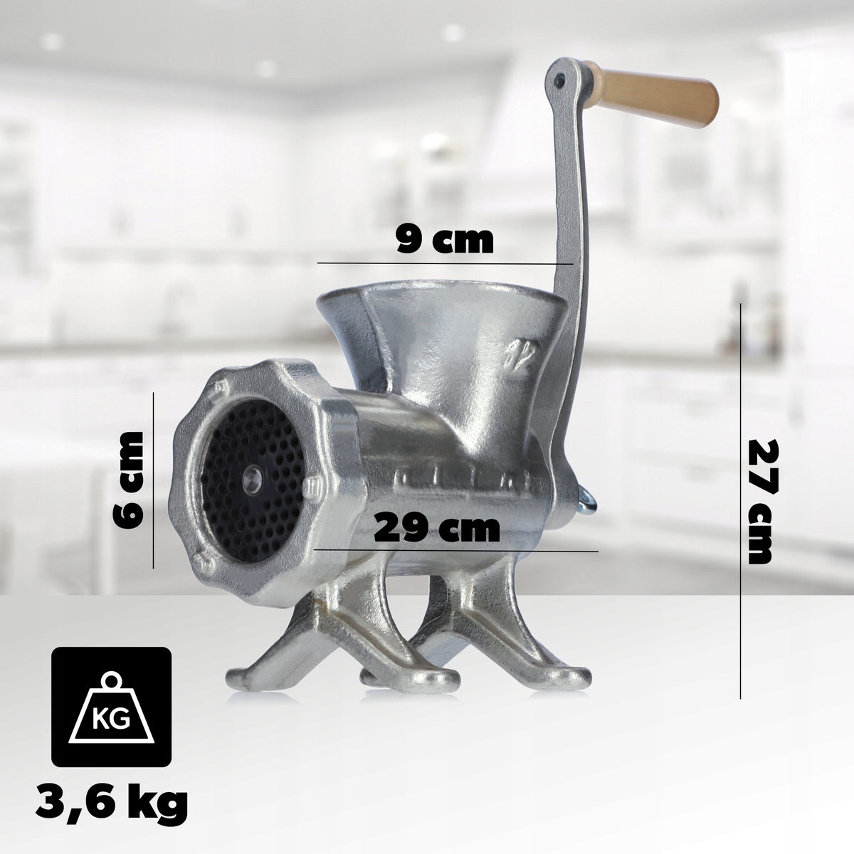 MEAT GRINDER HAND CAST IRON 12 GRINDER ALFA Poland ORIGINAL Manufacturer code K3766