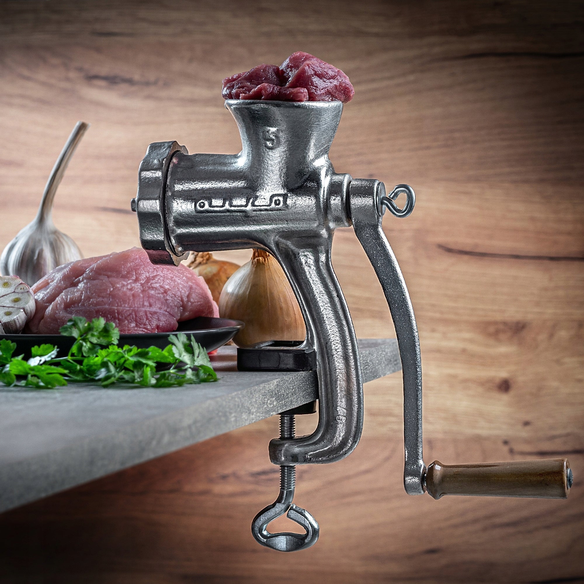 MEAT GRINDER HAND CAST IRON 5 GRINDER ALFA POLAND ORIGINAL Grinding efficiency 0 kg/min